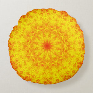 Cojín Redondo Mandala dorada