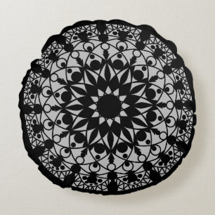 Cojín Redondo mandala geométrica decorativa