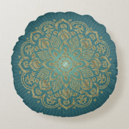 Cojín Redondo MANDALA Golden Rosette - Pillow