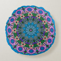 Mandala TealRose 12 Petals Naranja rosado Verde az