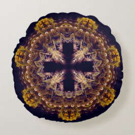 Cojín Redondo Mandala transversal fractal