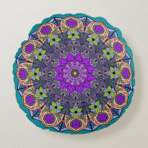 Mándala Violeta Melocotón Salmón Rosa Verde