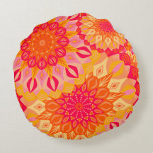 Mandalas superpuestos naranja rosa amarillo