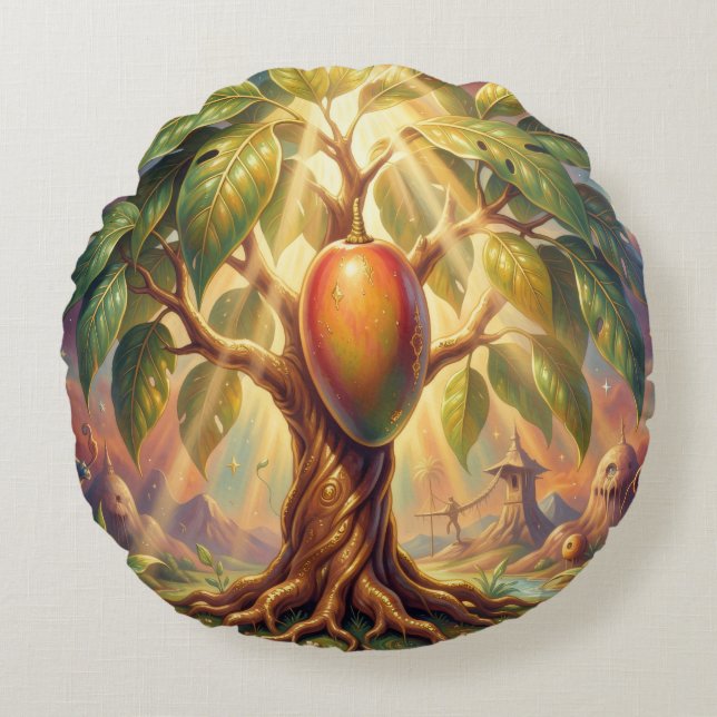 Cojín Redondo Mango – Tropical Fruit Full of Flavor´11 (Anverso)