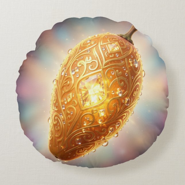 Cojín Redondo Mango – Tropical Fruit Full of Flavor´7 (Anverso)