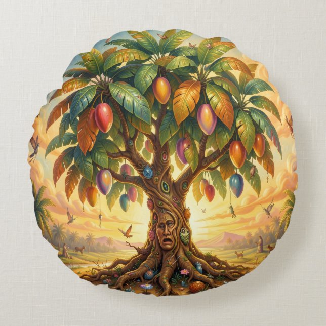 Cojín Redondo Mango – Tropische Frucht voller Geschmack´7 (Anverso)