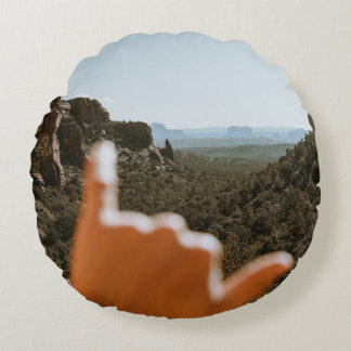 Cojín Redondo Mano humana izquierda