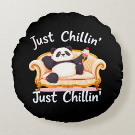 Cojín Redondo Manténgase tranquilo y chillón con helado