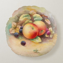 Cojín Redondo Manzanas y frambuesas