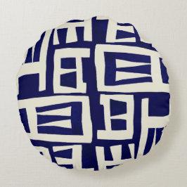 Cojín Redondo Mapa africano - Marfil de la Marina