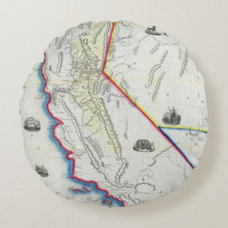 Cojín Redondo Mapa de California
