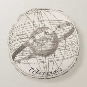 Cojín Redondo Mapa de cosecha de cosecha de cielo astrológico pe