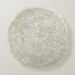 Cojín Redondo Mapa de la luna