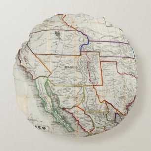 Cojín Redondo Mapa de México y de California