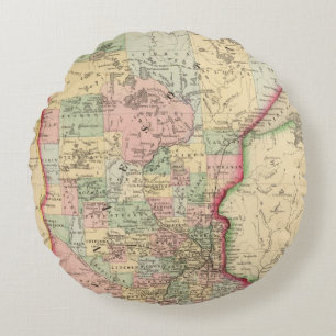 Cojín Redondo Mapa de Minnesota de Mitchell