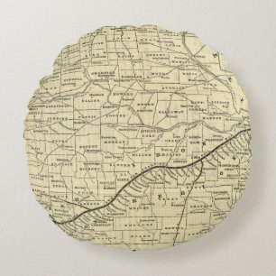 Cojín Redondo Mapa de Missouri 2