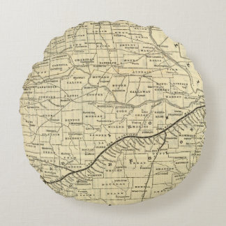 Cojín Redondo Mapa de Missouri 2
