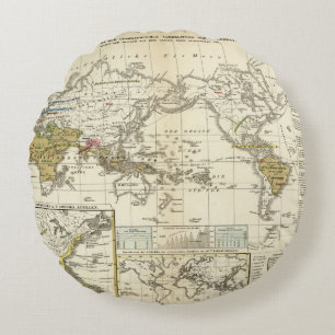 Cojín Redondo Mapa del mundo de enfermedades