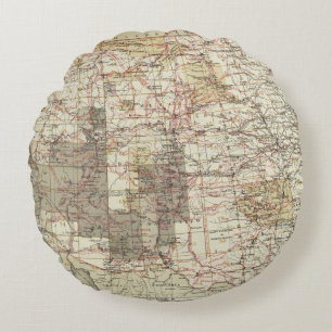 Cojín Redondo Mapa del progreso 1878 de las encuestas sobre