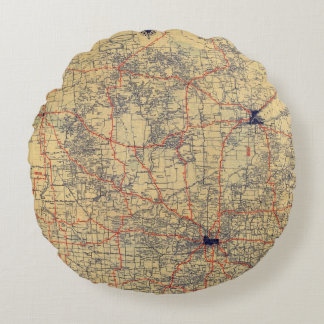 Cojín Redondo Mapa estándar de Minnesota