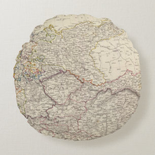 Cojín Redondo Mapa general de Alemania