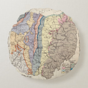 Cojín Redondo Mapa geológico de Ohio