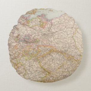 Cojín Redondo Mapa político de Alemania
