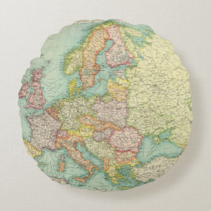 Cojín Redondo Mapa político de Europa