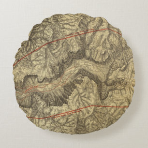 Cojín Redondo Mapa topográfico del valle 2 de Yosemite