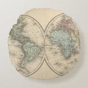 Cojín Redondo Mapas del mundo