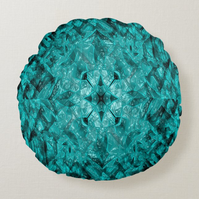 Cojín Redondo Mar geométrico..... (Anverso)