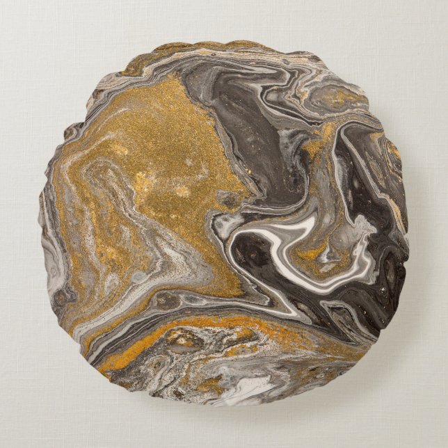 Cojín Redondo Marble abstract acrylic background. Nature marblin (Anverso)