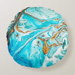 Cojín Redondo Marble texture. Eastern technique. Contemporary ar