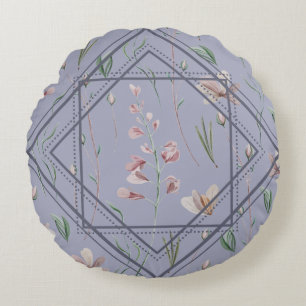 Cojín Redondo Marco de pradera de lavanda