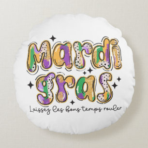 Cojín Redondo Mardi Gras Laissez Les Bons Temps Rouler