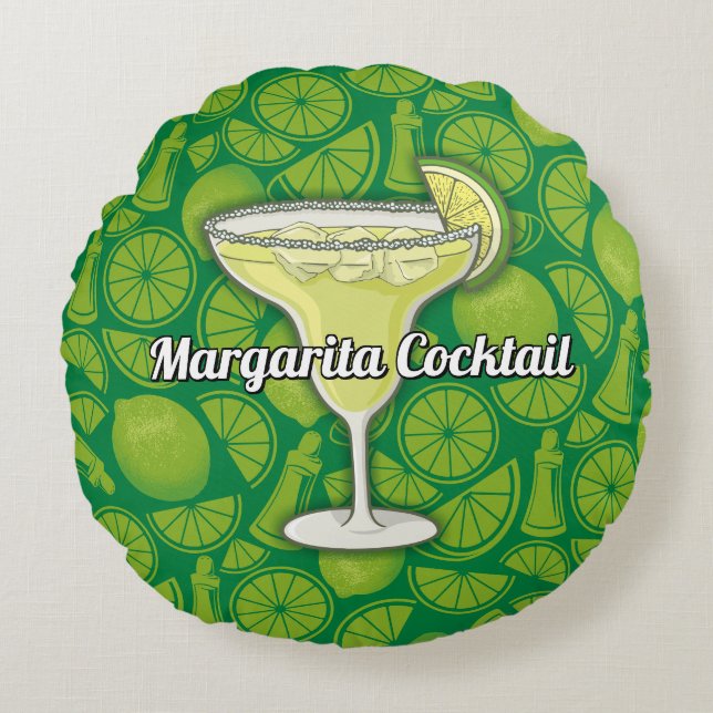 Cojín Redondo Margarita Cocktail (Anverso)