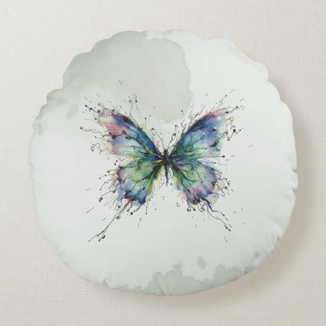 Cojín Redondo Mariposa (Anverso)