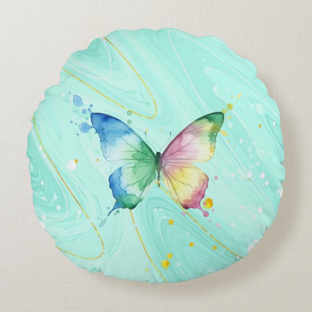 Cojín Redondo Mariposa (Anverso)