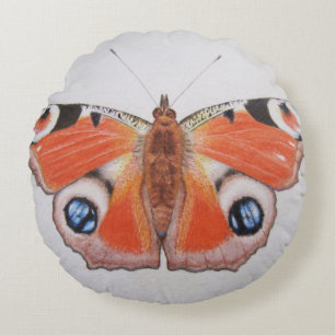 Cojín Redondo Mariposa de pavo real 2012