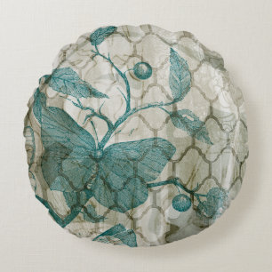 Cojín Redondo Mariposas del Arabesque V