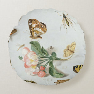 Cojín Redondo Mariposas, polillas y otros insectos