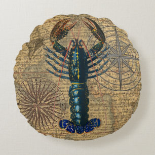 Cojín Redondo Marisco de langosta Maine Classic Ocean