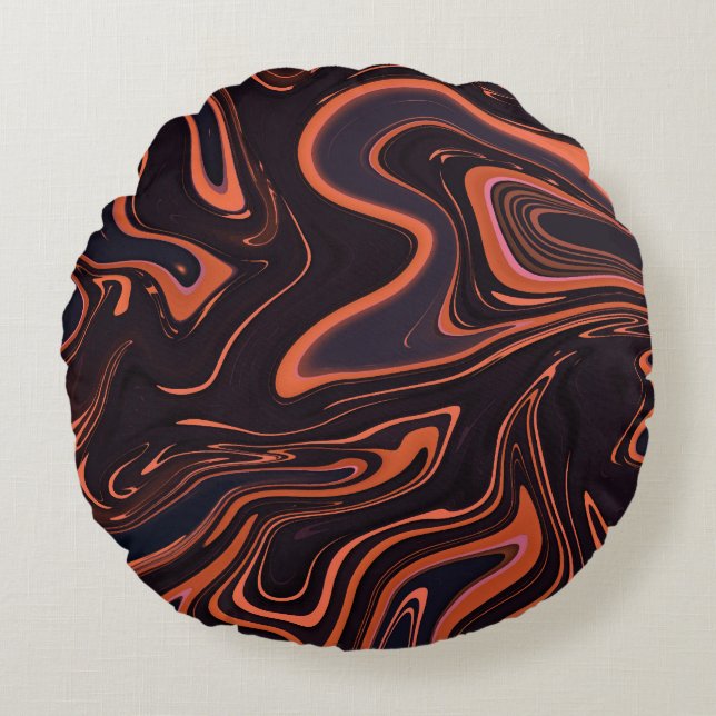 Cojín Redondo Mármol abstracto: fondo de textura artística (Anverso)