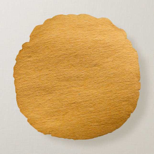 Cojín Redondo Marrón, papelero, antiguo, decoración casera, fond (Anverso)