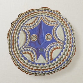 Cojín Redondo Máscara tribal africana
