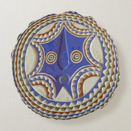 Cojín Redondo Máscara tribal africana