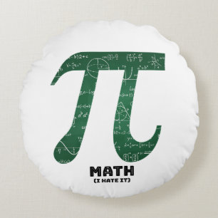 Cojín Redondo Matemáticas que odio - citas de ciencia