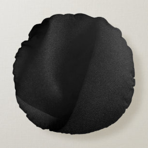 Cojín Redondo Material de tela negra