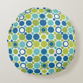 Cojín Redondo MCM Lime y Aqua Bubble Pillow