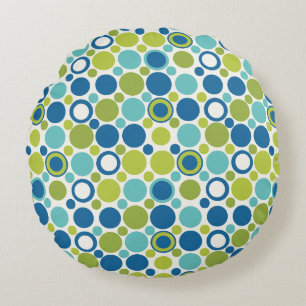 Cojín Redondo MCM Lime y Aqua Bubble Pillow